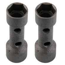 2X Double End Tool Socket Hexagonal Key Box Repair 19mm 21mm Gray