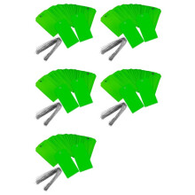 500 Pieces 4 3/4Inch X 2 3/8Inch Plastic Shipping Tags with Wires Blank Labeling Tags Waterproof Hang Tags (Green)