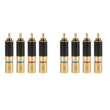 8X HiFi RCA Kontakt 10 mm Kolfiber Guldpläterad Lotus Plug Högtalarterminal Ljud Power Subwoofer Förstärkare