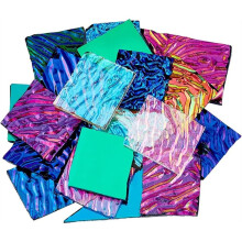Fogli di Vetro Fusibile 112G, Pezzi di Vetro Dicroico, Pezzi di Vetro da Forno A Microonde, Colori Misti, per La Creazione di Gioielli, Forniture per