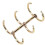 60 Pcs 3 Ring Book Rings Leaf Binders Office Book Rings Snap Split Hinged 20mm Inner Diameter Book Ring Gold 5