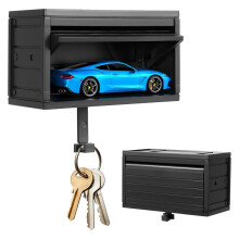 Car Garage Key Holder, Car Key Holder for Wall, Small Toy Cars Garage Key Holders with Opening Door