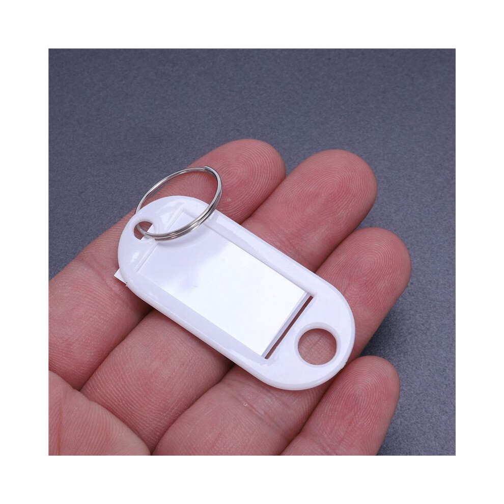White Portable Plastic Key Fob Key Tag Id Labels 400 Pieces 6031409481415