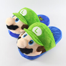 (Green Mario)Yoshi Mario Character Cozy Open Toe Slippers For Adults Home And Footwear Lounge