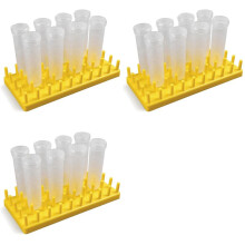24 Unidades de Tubos Florais Grandes de 50 Ml com Suporte de Rack para Corte de Folhas, Caules e Flores de Serralha