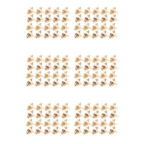 120Pcs Gold Plated RCA Terminal Jack Plug Female Socket Chassis Panel Connector for Amplifier Speaker