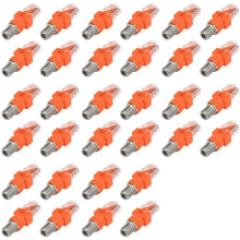 Coaxial to Ethernet Adapter, 32 Pack Coax RF F Female to RJ45 Male Converter for Tester