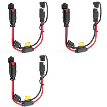 3X Przewód Przedłużający SAE do Inteligentnych Ładowarek Akumulatorów Genius, Wytrzymały Kabel Połączeniowy SAE 14AWG, Wodoodporna Wtyczka z