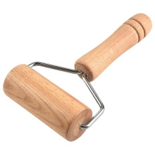 (Wooden Single Head) Wooden Rolling Pin For Baking Dough And Pastry Pizza Roller With Handle Non-stick Kitchen Supply