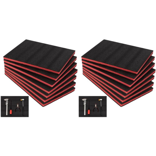14Pcs Tool Box Foam,15.7x11.8x0.9Inch Tool Inserts for Toolbox Hard Case Drawer Camera Toolbox Tool Shadow Insert