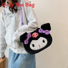 (Style13)Pokémon And Sanrio Plush Cartoon Crossbody Bag For Girls Soft Fabric With Zipper Closure For Casual And Travel Use