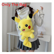 (Style1)Pokémon And Sanrio Plush Cartoon Crossbody Bag For Girls Soft Fabric With Zipper Closure For Casual And Travel Use