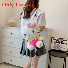 (Style10)Pokémon And Sanrio Plush Cartoon Crossbody Bag For Girls Soft Fabric With Zipper Closure For Casual And Travel Use