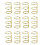 60 Pcs 3 Ring Book Rings Leaf Binders Office Book Rings Snap Split Hinged 20mm Inner Diameter Book Ring Gold 2