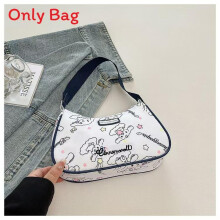 (Style 8)Hello Kitty Cartoon Print Nylon Small Purse With Zipper Closure For Daily Use