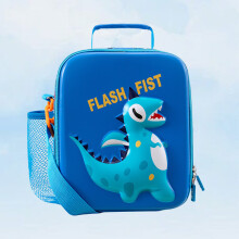 (Blue Dinosaur)Childrens Eva Water Bottle Bag With Cartoon Animal Prints For School Use