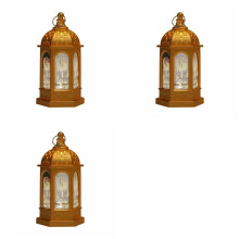 3X Eid Mubarak Led Lantern Ornaments Ramadan Lantern Nightlight Lighting Home Decorations Ramadan Festival Party Gifts,J