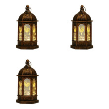 3X Eid Mubarak Led Laterne Ornamente Ramadan Laterne Nachtlicht Beleuchtung Heimdekorationen Ramadan Festival Party Geschenke,B