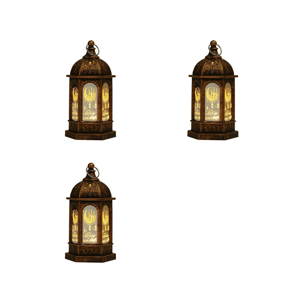 3X Eid Mubarak Led Lantern Ornaments Ramadan Lantern Nightlight Lighting Home Decorations Ramadan Festival Party Gifts,B 6034164957850