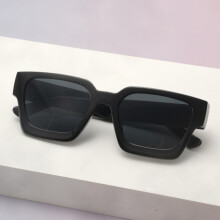 (Style 1)Lunettes de soleil carrées monture épaisse simple avec matériel PC et Uv400 pour voyage et utilisation en extérieur