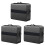 3X Document Bag with Lock - Fireproof Moisture Proof 3-Layer 15X11 Inch Important Document Organizer (Black) 1