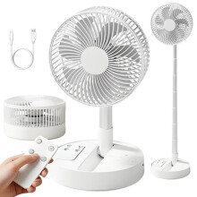 Ventilatore portatile pieghevole da 8 pollici, 5400 mAh, 4 velocità, 4 timer, oscillazione a 90, porta Type-C, ideale per viaggi, casa
