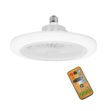 Ventilatore da soffitto a LED da 30 W con telecomando – Lampada a sospensione silenziosa con 3 velocità e 3 temperature di colore