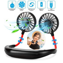Mini ventilatore sportivo - PLAIOIRE - Modello USB - 3 velocità - Rotazione a 360 - LED multicolore