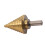 3X Step Drill Cone Drill Bits, High Speed Steel 10 Steps 1/4 to 1-3/8 Inch 5