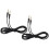 2Pcs 3.5mm M/M Stereo Headphone Audio Extension Cable Cord With Volume Control Black 2