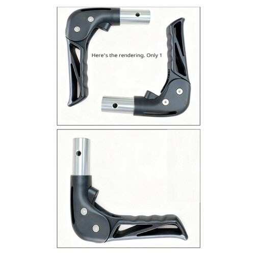 Wheelchair Accessories: Folding Plastic Handle with Button Structure for Sports Wheelchairs 2