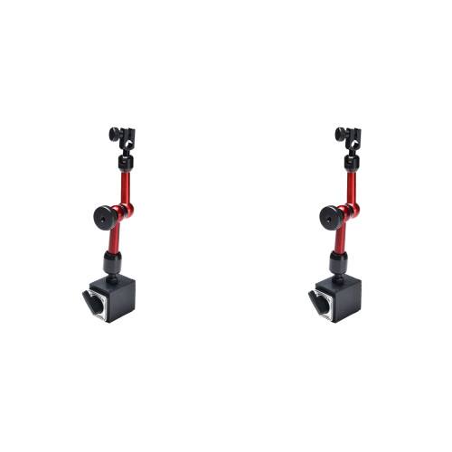 2pcs 10mm Dial Indicator Magnetic Stand Base Holder 0.8mm Dial Test Comparator for Equipment Calibration 1