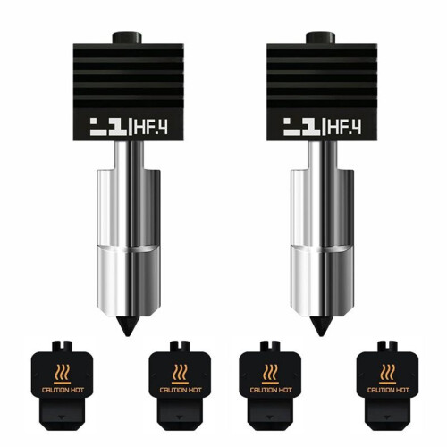 For Bambu H2S/H2D High Flow Hotend 0.4mm Hardened Steel Nozzle Replacement Kit for  H2D/H2S/A1/A1 1