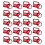 40PCS Key Fob Hardware with Keychain Rings for Bag Webbing,Red 2