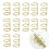 60 Pcs 3 Ring Book Rings Leaf Binders Office Book Rings Snap Split Hinged 20mm Inner Diameter Book Ring Gold 4