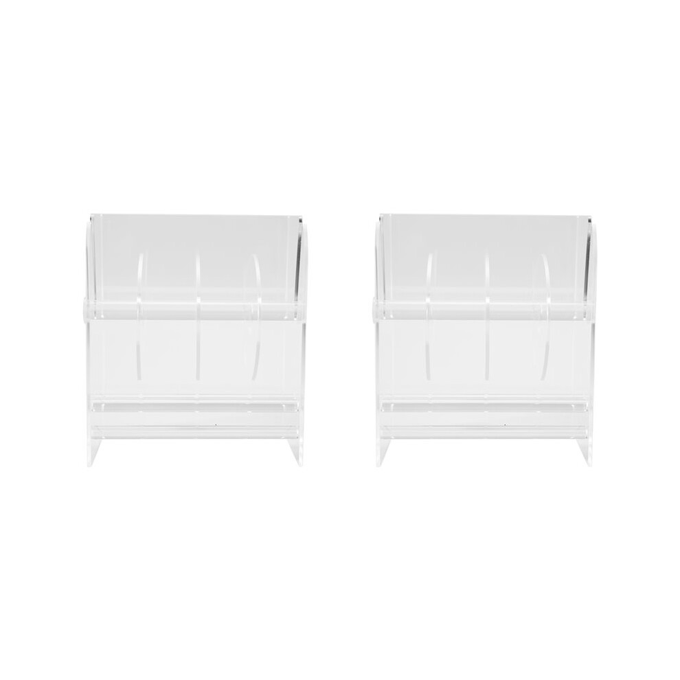 2X Adjustable Label Dispenser Acrylic Sticker Roll Dispenser Sticker Roll Holder Clear Label Holders 4 Disks 6032296052993