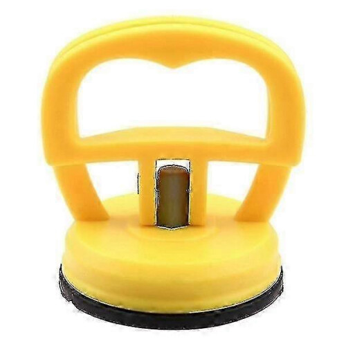 (Yellow) 2pcs Suction Cup Dent Puller Handle Lifter Car Dent Puller Remover For Car Dent Repair, Glass, Tile, Mirror 1