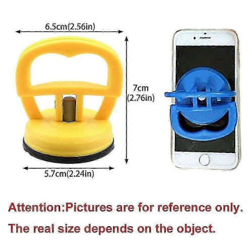 (Yellow) 2pcs Suction Cup Dent Puller Handle Lifter Car Dent Puller Remover For Car Dent Repair, Glass, Tile, Mirror 2