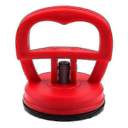 (Red) 2pcs Suction Cup Dent Puller Handle Lifter Car Dent Puller Remover For Car Dent Repair, Glass, Tile, Mirror 1