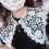 (Black)Womens Versatile Lace Shoulder Neck Accessory With Embellished Pattern Floral 2