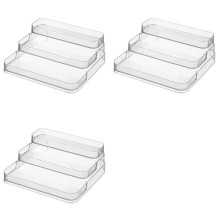 3X 3 Tier Desktop Perfume Shelf PET Cosmetic Organizer Perfume Storage Rack Doll Display Stand