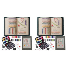 2X Upgraded Embroidery Stitch Book Kit,106 Patterns with Tools & Tutorials, 86 PCS Beginner Embroidery Kit,for DIY