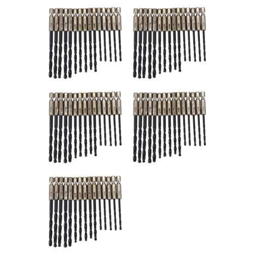 75 Pcs High Speed Steel Titanium Coated Drill Bits Set 3 4 5 mm Hex Shank