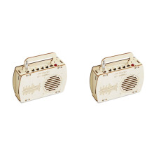 2X Kit de Modelo de Radio FM DIY, Herramienta de Experimentación, Modelo de Proyecto Científico de Madera, Proyecto Educativo Escolar, Divertido, de