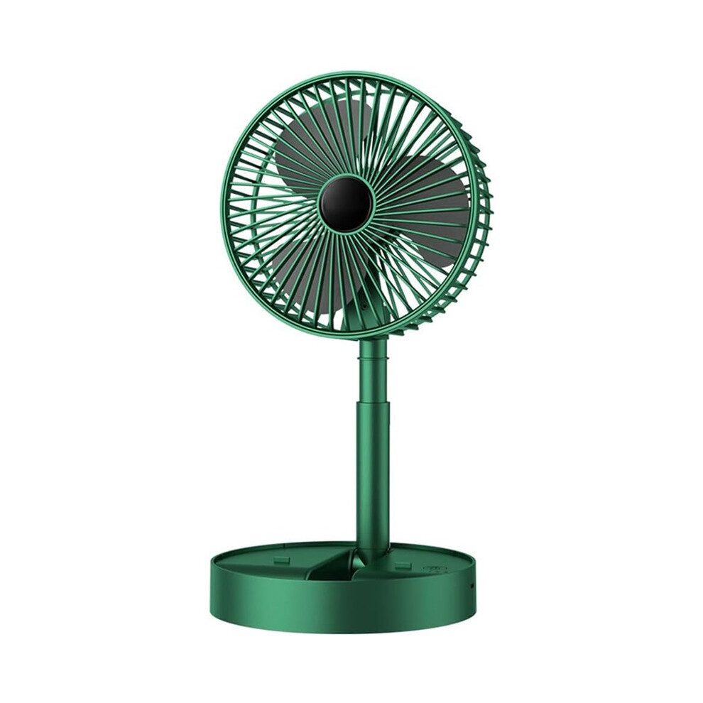 Foldable Usb Desk Fan Rechargeable Quiet 3 Speed Cooling Fan Green 8589416312263
