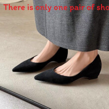 (Black,39)Womens Casual Loafers With Velvet Surface And Rubber Sole For Spring Fall And