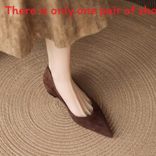 (Brown,36)Womens Casual Loafers With Velvet Surface And Rubber Sole For Spring Fall And