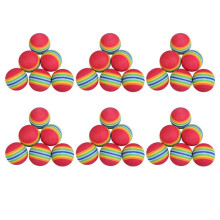 300Pcs Swing Training Aids Indoor Practice Sponge Foam Rainbow Balls