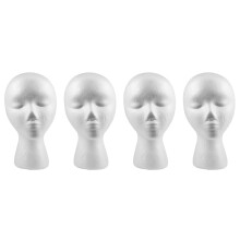 4X 27.5 x 52cm Dummy / Mannequin  Female Foam(Polystyrene) Exhibitor for Cap, Headphones