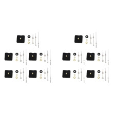 10X Clock Movement Mechanism with Silver Hour Minute Second Hand DIY Tools Kit